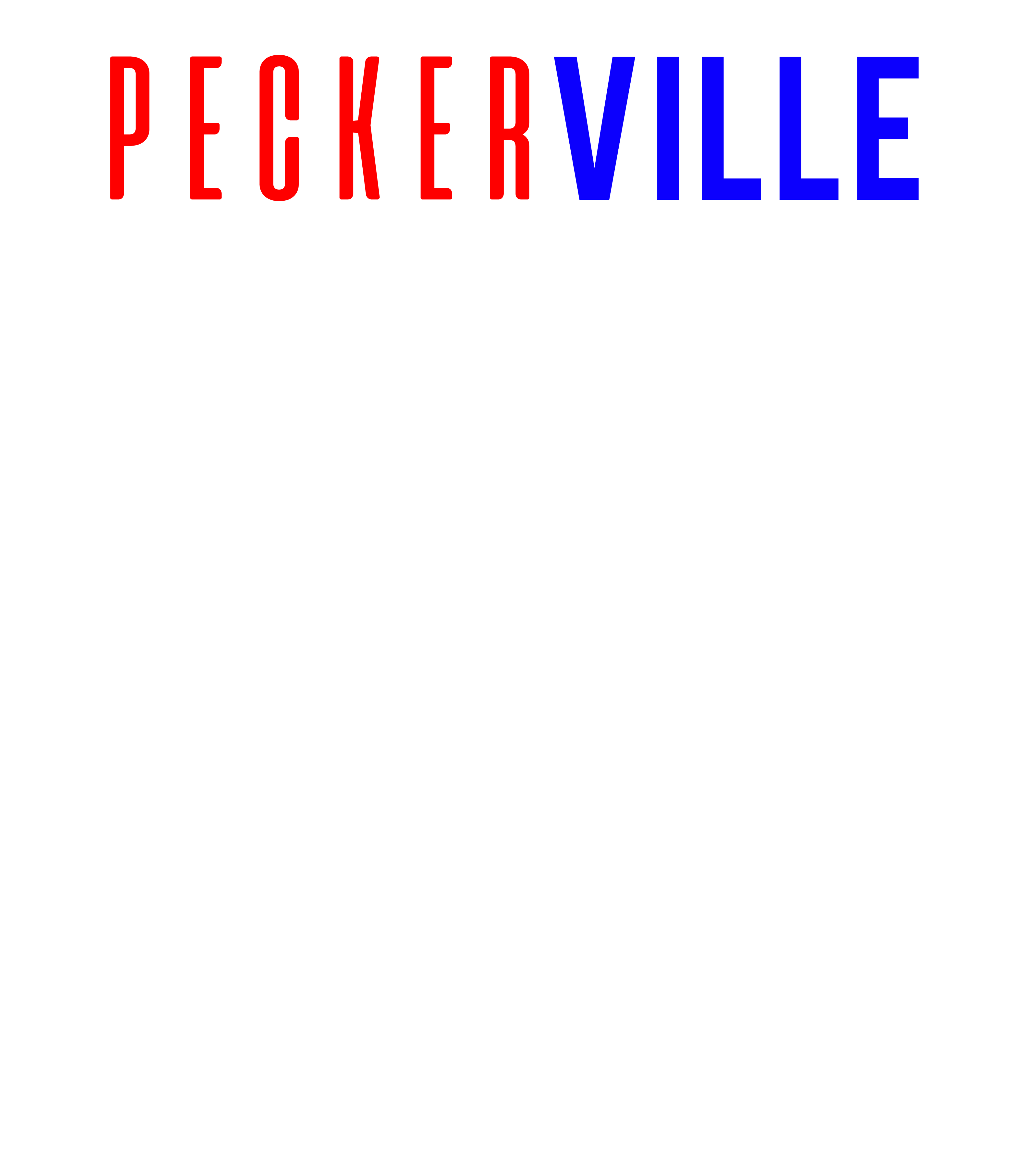 Peckerville Red Blue